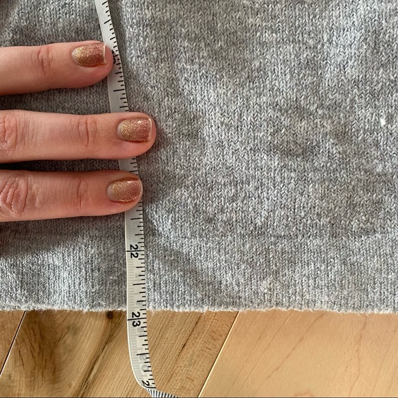 1.STATE fringe sleeve sweater silver heather L NWT - Picture 7 of 7